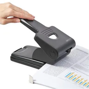 Dziurkacz, na 63 kartki, plastikowy, RAPESCO "865-P", czarny